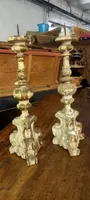 Antique pair of candlesticks END 17th century Louis XIV baroque