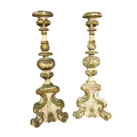 Antique pair of candlesticks END 17th century Louis XIV baroque