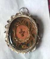 Ancienne stauroteca , croix reliquaire , relique de la sainte croix -venise 18ème siècle -h.40 c