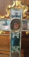 Ancienne stauroteca , croix reliquaire , relique de la sainte croix -venise 18ème siècle -h.40 c