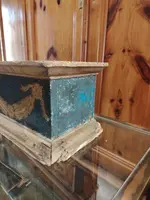 Antica baselegno intagliato e dorato  lacca blù XVIII secolo