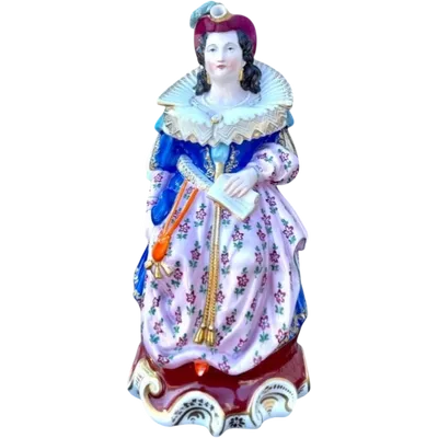 figured veilleuse with figure of seated lady.France