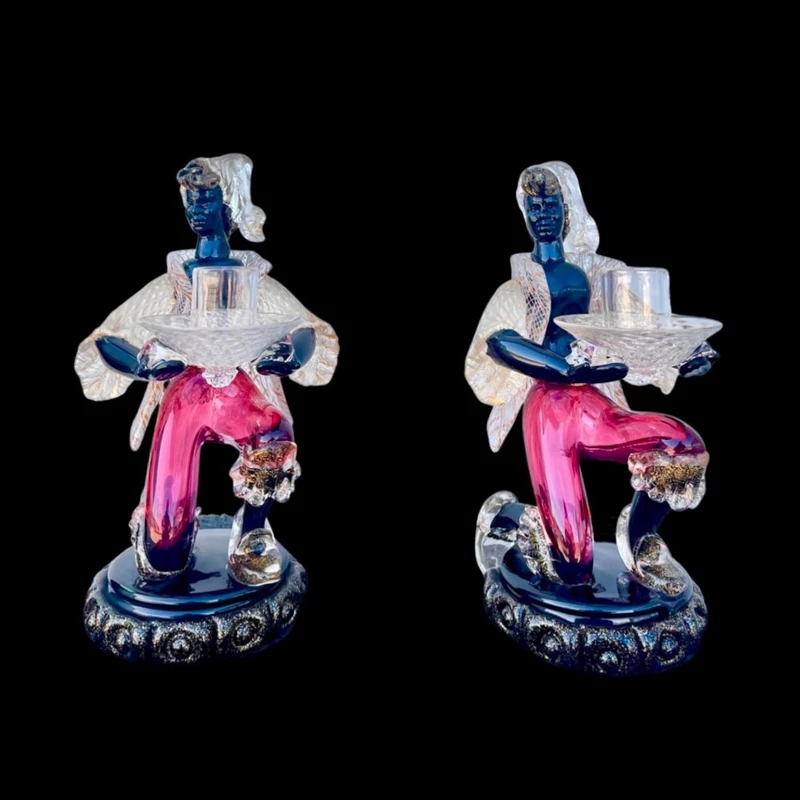 Group with pair of candlesticks with figures of Moors and cup