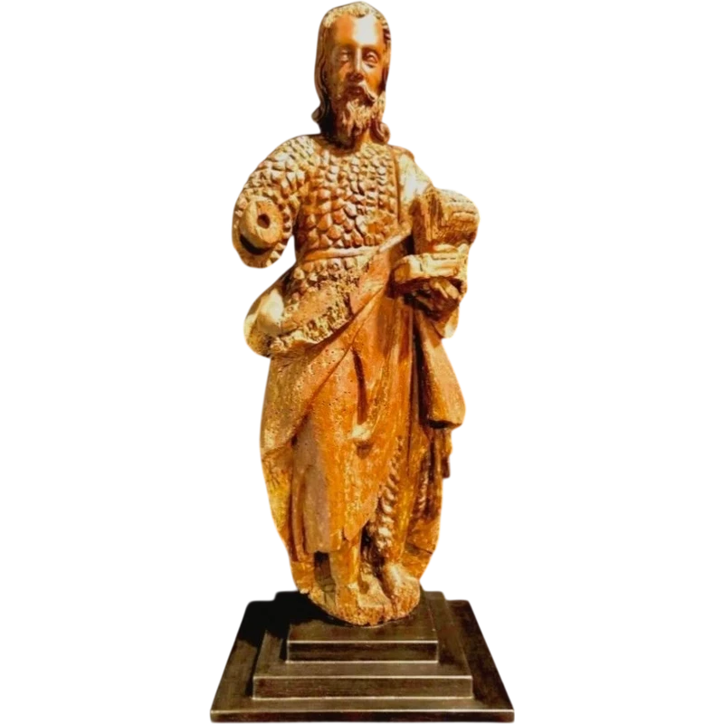 Sculpture en bois représentant Saint Jean.Eloca 15ème siècle