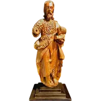 Sculpture en bois représentant Saint Jean.Eloca 15ème siècle