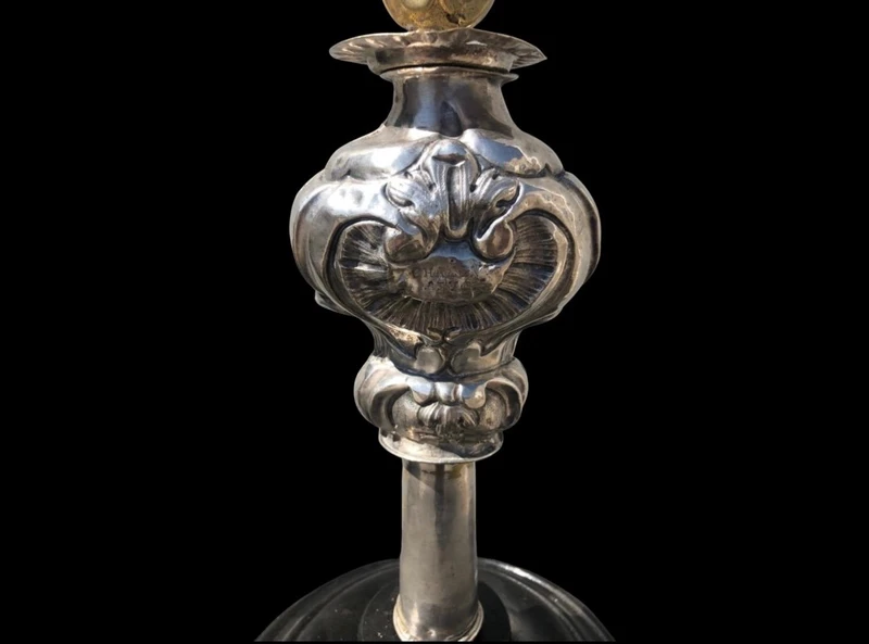 Ceremonial metal astylar cross ( silver globular part)