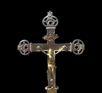 Ceremonial metal astylar cross ( silver globular part)