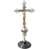 Ceremonial metal astylar cross ( silver globular part)