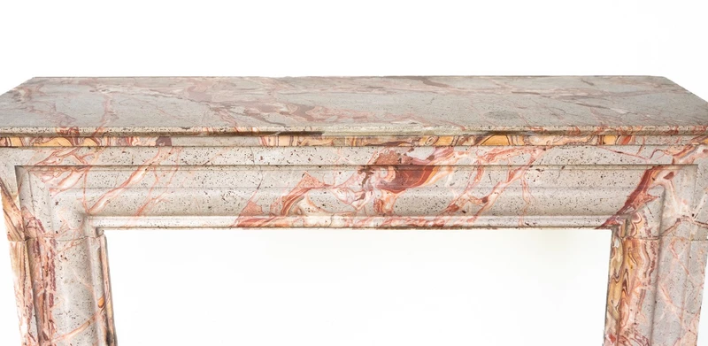 Antique polychrome marble fireplace - Italy, late 19th century