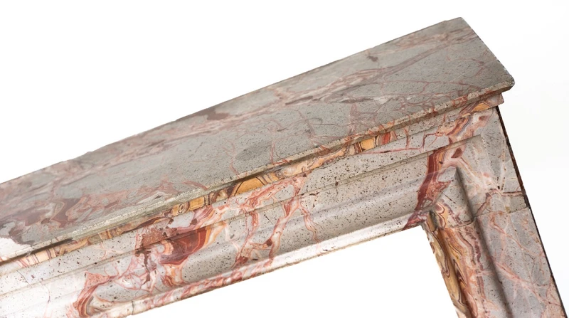 Antique polychrome marble fireplace - Italy, late 19th century