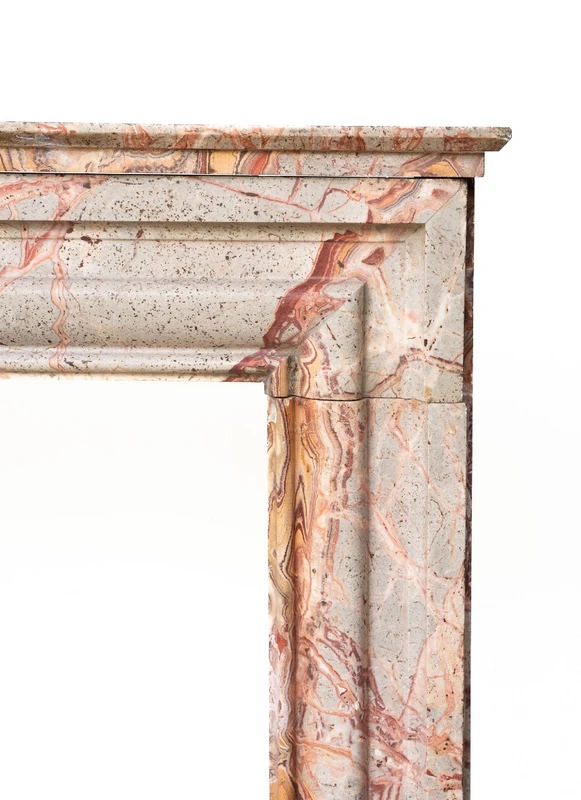 Antique polychrome marble fireplace - Italy, late 19th century