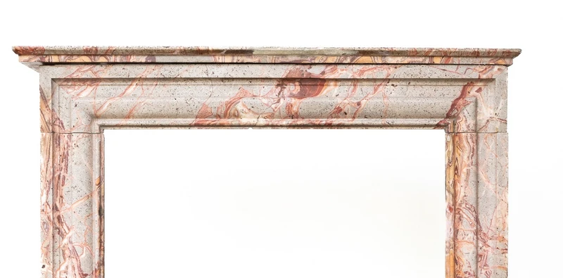 Antique polychrome marble fireplace - Italy, late 19th century