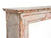 Antique polychrome marble fireplace - Italy, late 19th century