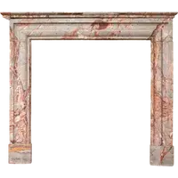 Antique polychrome marble fireplace - Italy, late 19th century