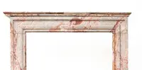 Antique polychrome marble fireplace - Italy, late 19th century