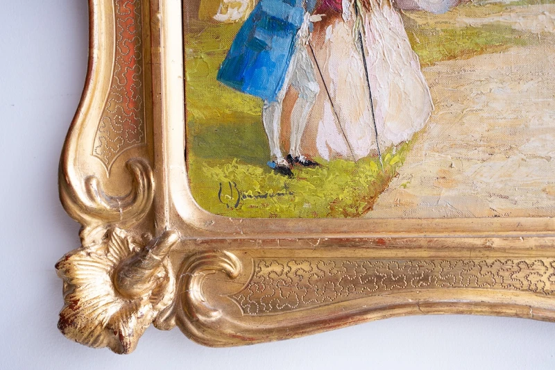 Dames et messieurs dans les jardins aristocratiques - Eugenio Bonivento
