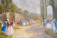 Dames et messieurs dans les jardins aristocratiques - Eugenio Bonivento