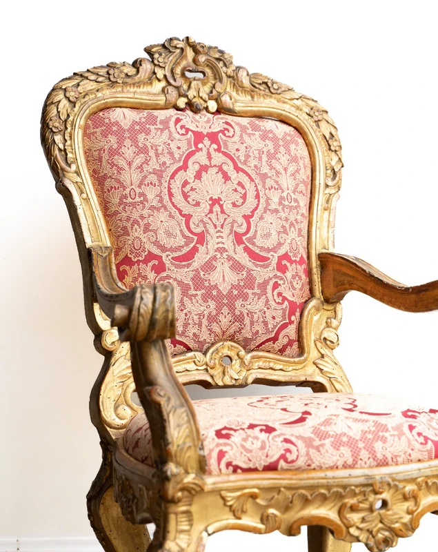 Fauteuil baroque en bois doré - fin du XVIIe siècle