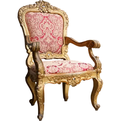 Baroque armchair in gilded wood - late 17th century