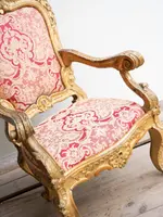 Fauteuil baroque en bois doré - fin du XVIIe siècle