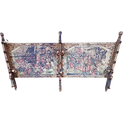 Panel - headpiece carved from side of Sicilian cart in painted wood