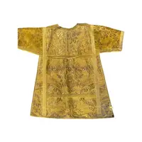 Complete with sacred priestly vestments embroidered in gold thread with floral decorations: