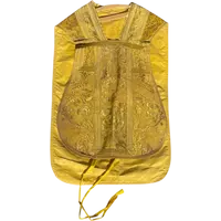 Complete with sacred priestly vestments embroidered in gold thread with floral decorations: