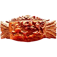 Curozo seed snuff box with pastoral scenes and floral motifs.