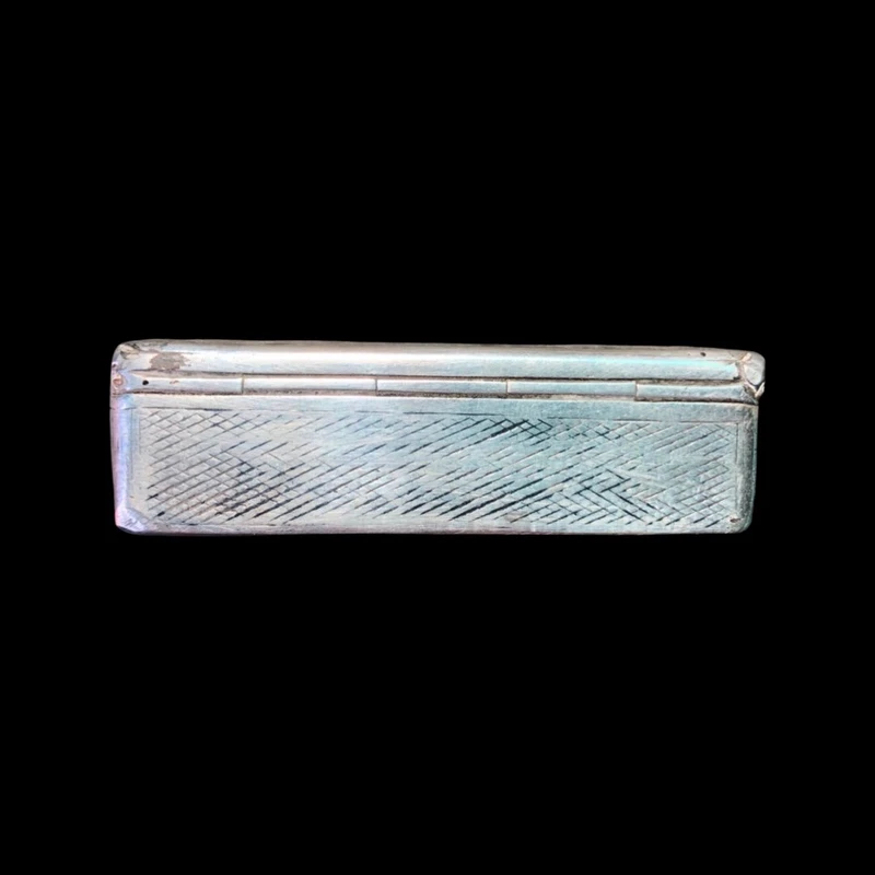 Silver box with architectural scenes.Russia.Dated 1866.