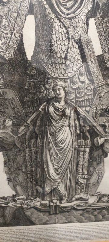Giovanni Battista Piranesi.   Trophies of Octavian Augustus. 1753 Etching 65x40 cm.