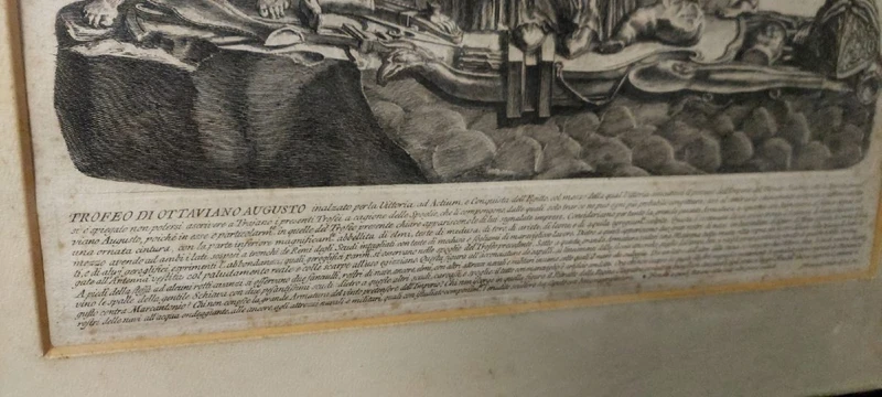 Giovanni Battista Piranesi.   Trophies of Octavian Augustus. 1753 Etching 65x40 cm.