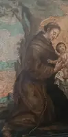 Oil painting on copper depicting St. Anthony of Padua with Child ,Early 18th century