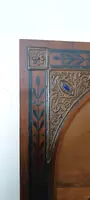 Pannello intarsiato ,cornice intarsiata ,primi 900 Italia ,sposalizio della vergine da Raffaell