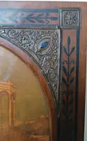 Pannello intarsiato ,cornice intarsiata ,primi 900 Italia ,sposalizio della vergine da Raffaell