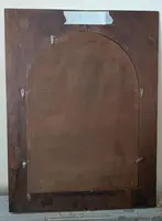 Pannello intarsiato ,cornice intarsiata ,primi 900 Italia ,sposalizio della vergine da Raffaell