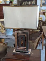 Lampe de crédence Romeo Rega en acier, laiton et plexiglas - années 1970