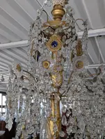 Grande Lampadario Genovese Neoclassico A 10 Luci