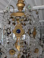 Grande Lampadario Genovese Neoclassico A 10 Luci