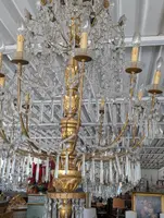 Grande Lampadario Genovese Neoclassico A 10 Luci