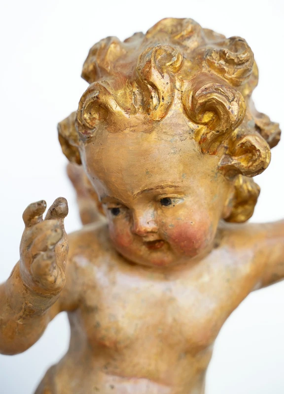 Coppia di putti in legno dorato, Venezia