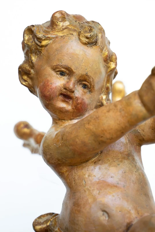 Coppia di putti in legno dorato, Venezia