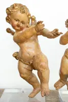 Coppia di putti in legno dorato, Venezia
