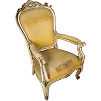 GRAND FAUTEUIL EN BOIS SCULPTÉ, LAQUÉ ANCIEN ET DORÉ XIXE SIÈCLE
