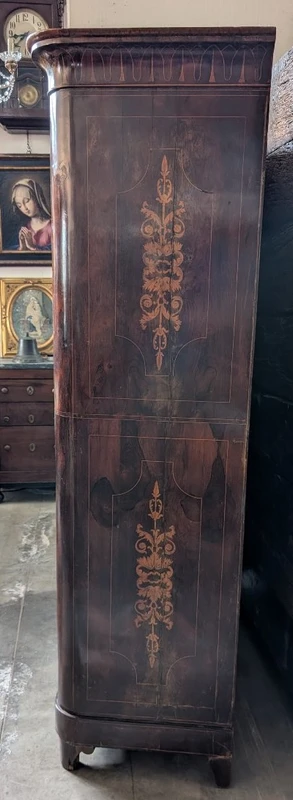 Important Palermitan Charles X Lastronato Stipo in Rosewood, Sicily 19th Century