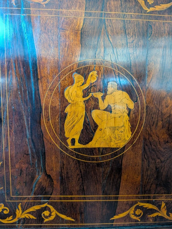 Important Palermitan Charles X Lastronato Stipo in Rosewood, Sicily 19th Century