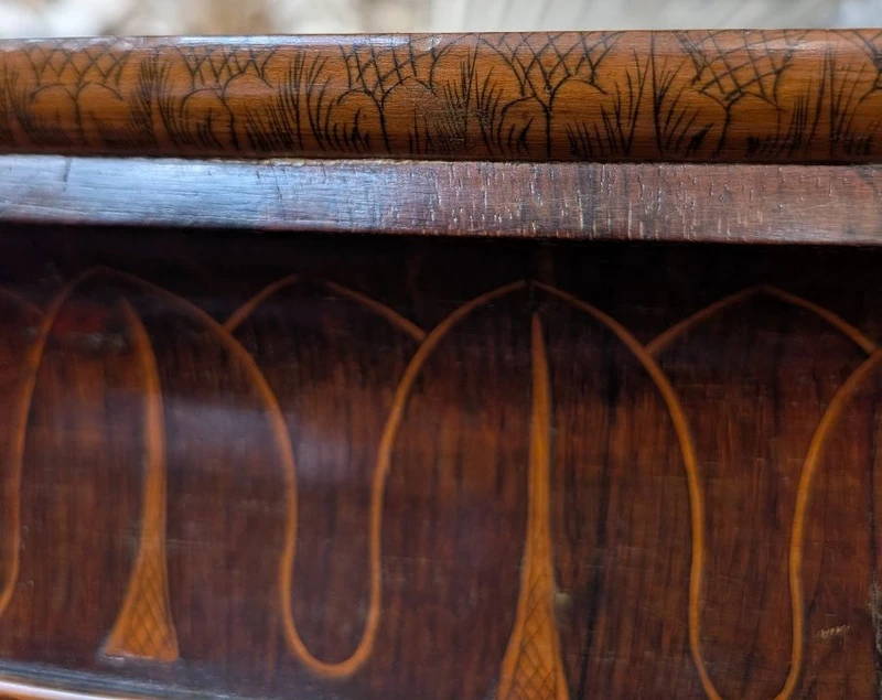 Important Palermitan Charles X Lastronato Stipo in Rosewood, Sicily 19th Century