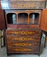 Important Palermitan Charles X Lastronato Stipo in Rosewood, Sicily 19th Century