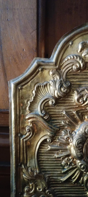 Porte de tabernacle en bronze baroque 18e siècle