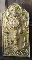 Porte de tabernacle en bronze baroque 18e siècle