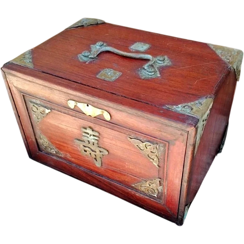 boîte de jeu de mahjong ancienne début 1900
